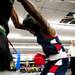 Jabs Gym fighter Cortez Chambliss hits his opponent in the corner during the fifth bout on Friday, July 19. Daniel Brenner I AnnArbor.com